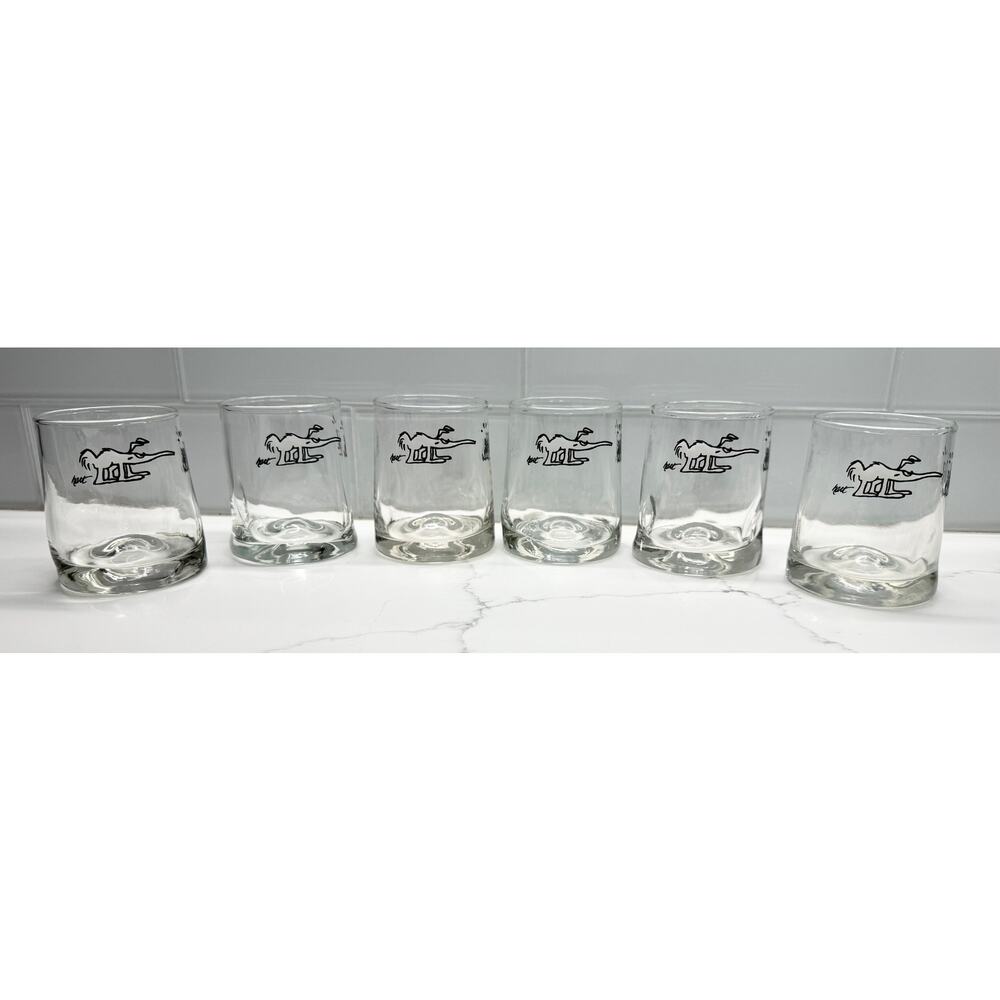 SET of 6 Vintage B.C. Johnny Hart Arby's Glass Tumblers, Water Glass - Anteater